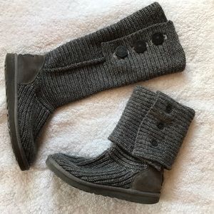 Gray Knit UGG boots